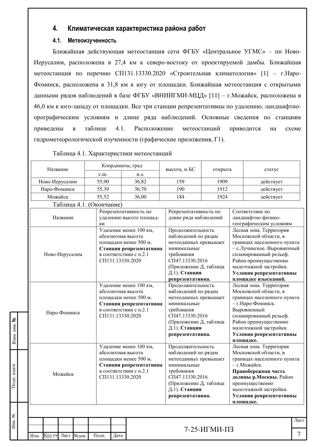 Технический отчёт 7-25-ИГМИ · дамба на ручье Мелеевский, лист 11