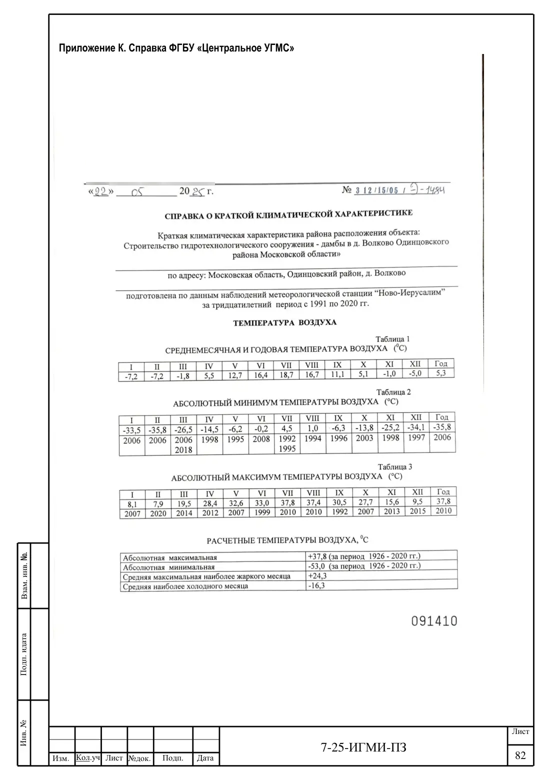 Технический отчёт 7-25-ИГМИ · дамба на ручье Мелеевский, лист 86