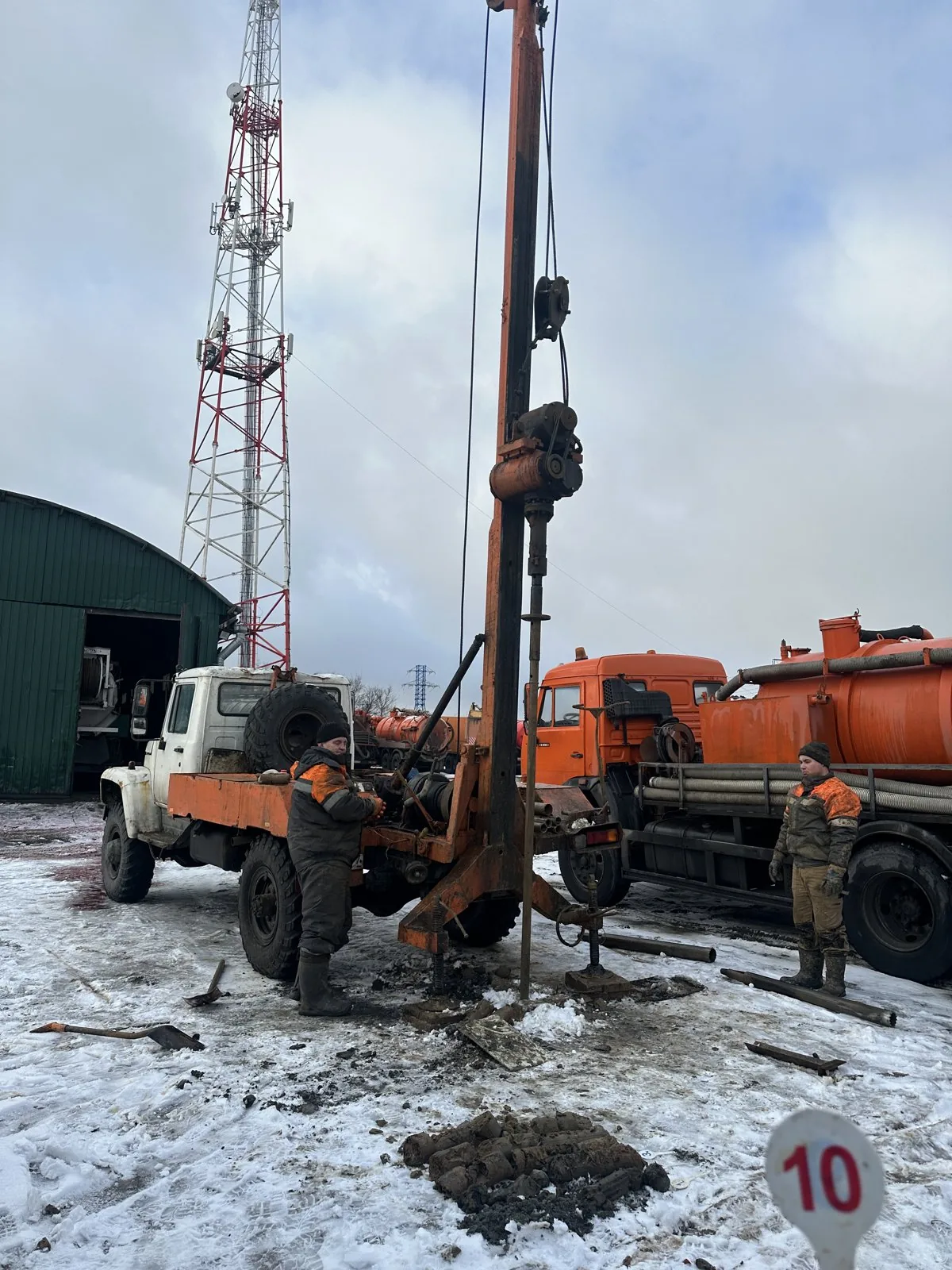 Borehole 10 in the yard of the industrial base