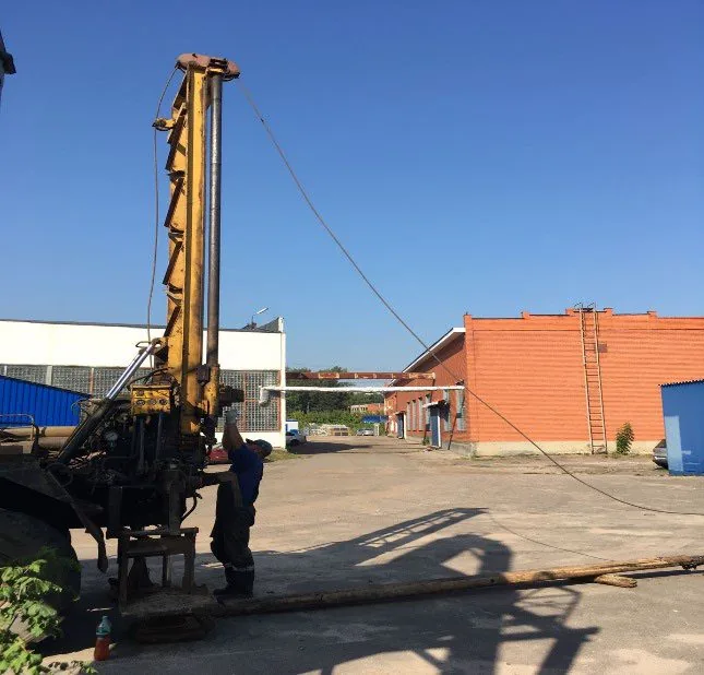 Core drilling next to an existing building