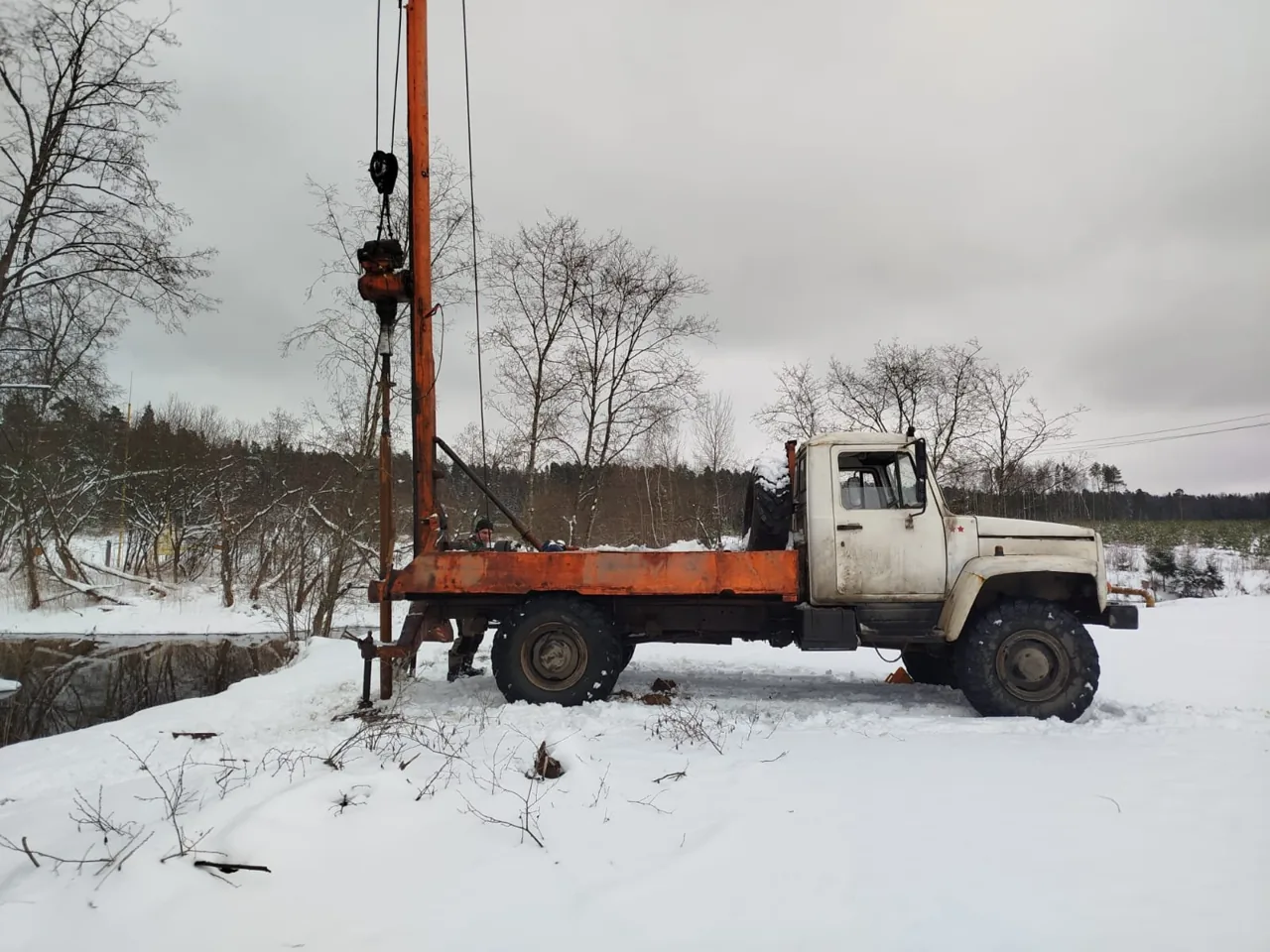 The site after completion of drilling and borehole backfilling