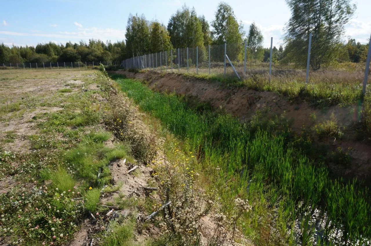 Ditch along the M-12 highway right-of-way