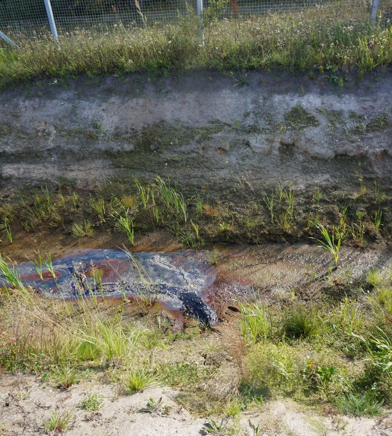 Slope erosion of ditch 2 on the roadside